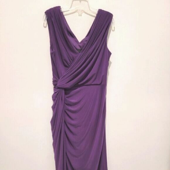 Adrianna Papell 💜 Ruching evening dress size Small - Picture 4 of 13